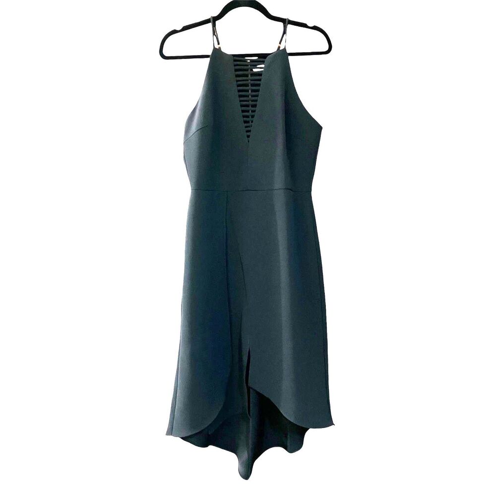 Harlyn asymmetrical layered skirting strappy a-line halter dress